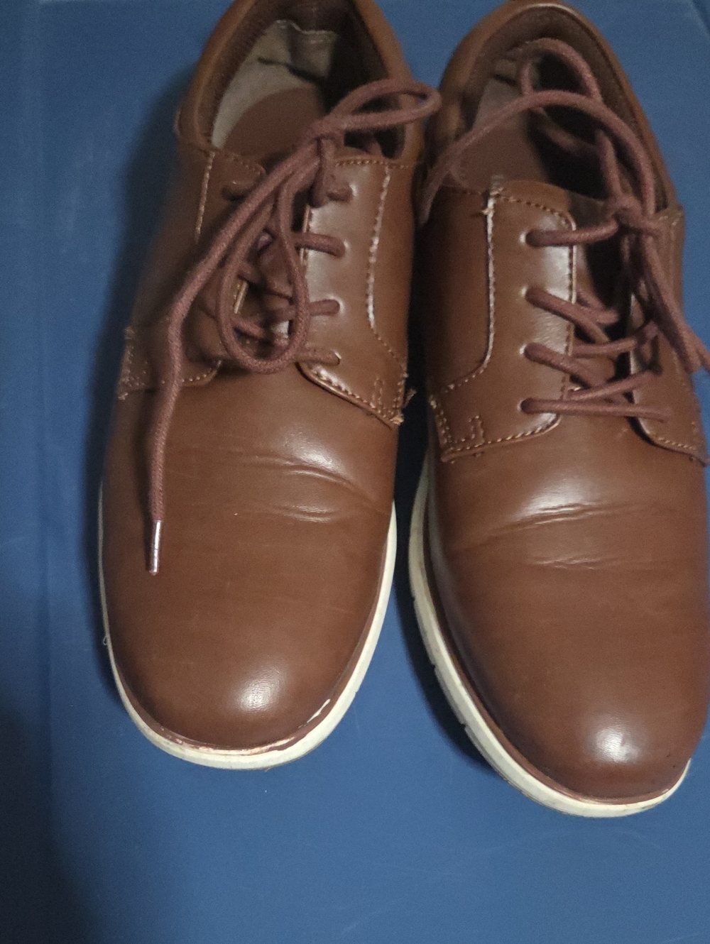 Goodfellow & Co Brown Leather Lace-Up Oxfords